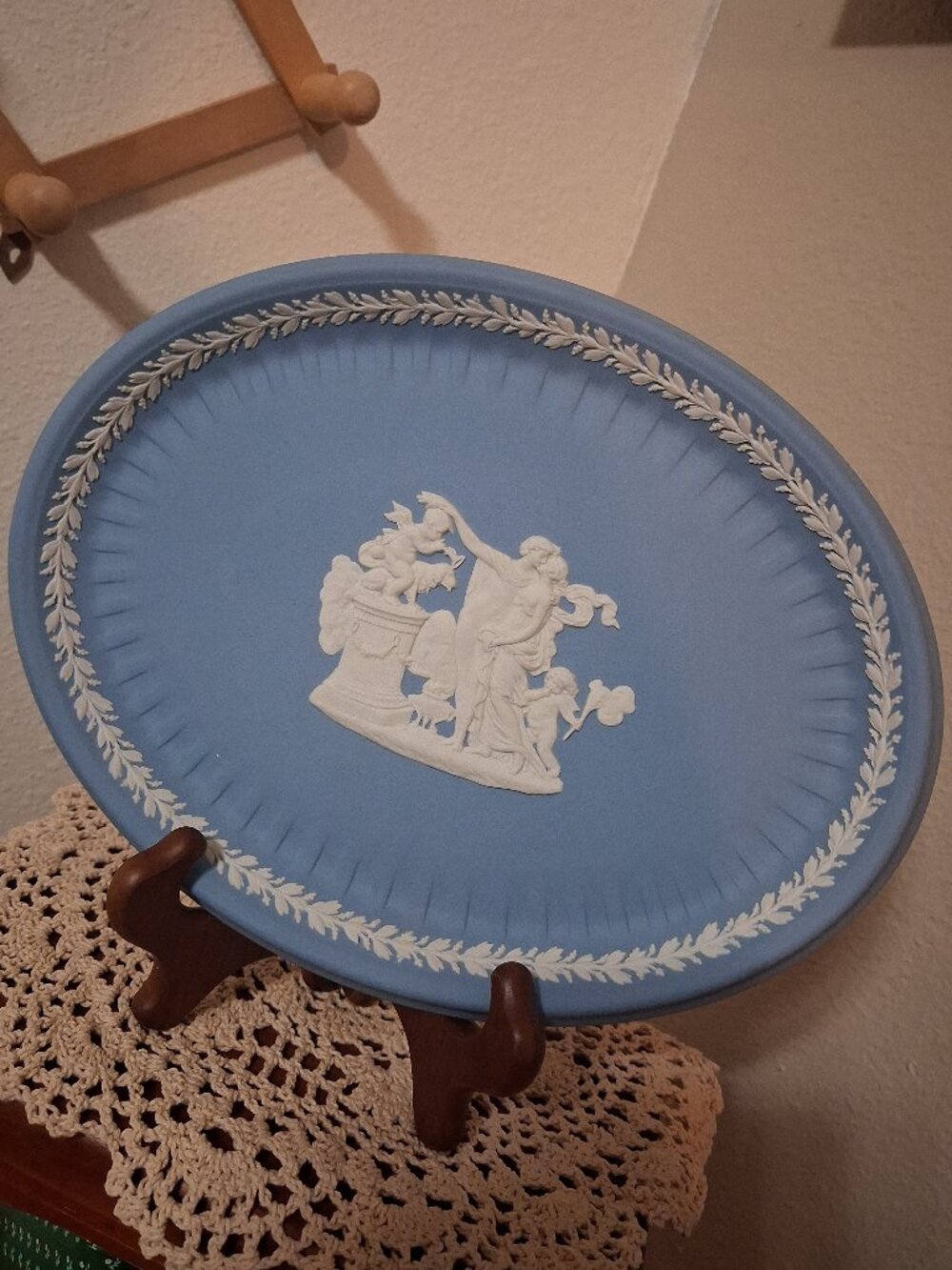 Wedgwood Jasperware Cupid Oval Tray with box
